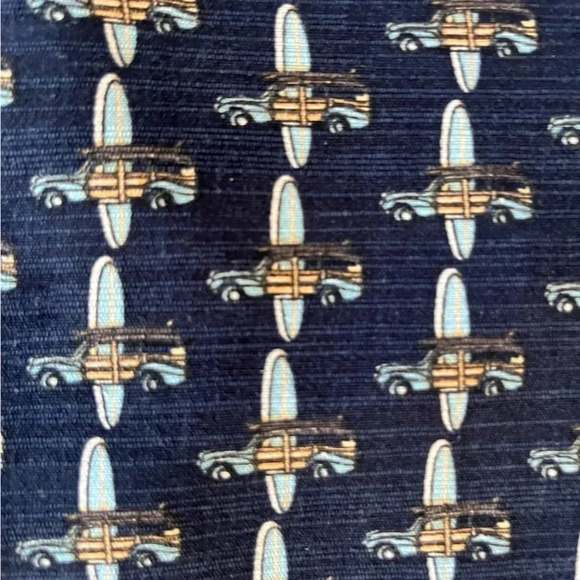 Island Republic Hawaiian Shirt Mens Large Blue Cars Silk Button Up - Picture 6 of 6